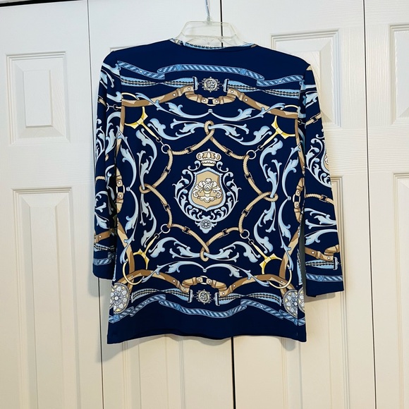 J McLaughlin Blue and Tan Women's Top - Picture 2 of 2